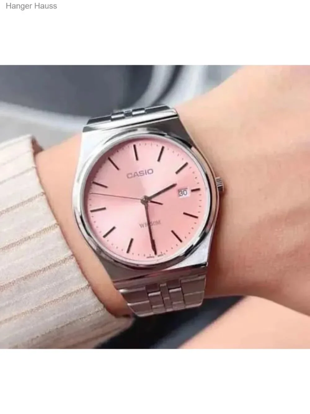 Vintage Men's Stainless Steel Analog Watch 3-Hand Quartz